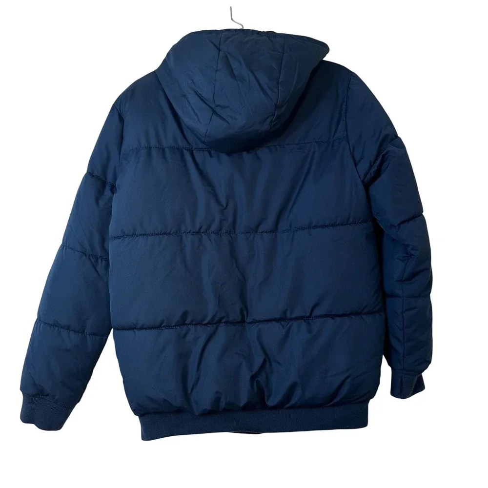 Old Navy Boys XL 14-16 Navy Blue Water-Resistant Hooded Puffer‎ Jacket NWT